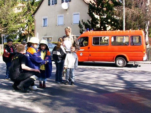 BRK-Kindergarten Rückersdorf besuchte die Freiwillige Feuerwehr