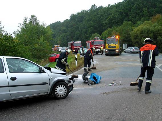 Verkehrsunfall auf der B14