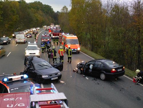 Schwerer Verkehrsunfall nach Wendemanöver auf B14