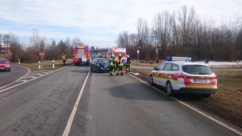 Verkehrsunfall auf der B14 am Bräunleinsknoten