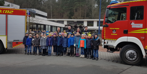 Klasse der Waldschule zu Besuch